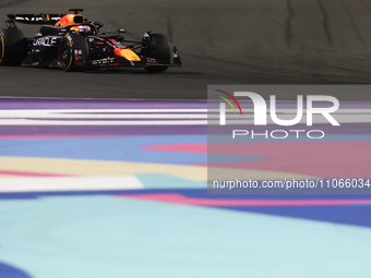 Max Verstappen of Red Bull Racing during the Formula 1 Saudi Arabian Grand Prix at Jeddah Corniche Circuit in Jeddah, Saudi Arabia on March...