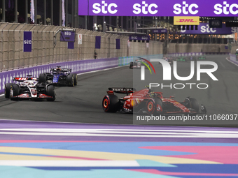 Oliver Bearman of Ferrari during the Formula 1 Saudi Arabian Grand Prix at Jeddah Corniche Circuit in Jeddah, Saudi Arabia on March 9, 2024....