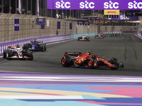 Oliver Bearman of Ferrari during the Formula 1 Saudi Arabian Grand Prix at Jeddah Corniche Circuit in Jeddah, Saudi Arabia on March 9, 2024....