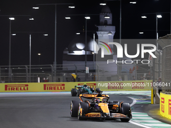 Oscar Piastri of McLaren during the Formula 1 Saudi Arabian Grand Prix at Jeddah Corniche Circuit in Jeddah, Saudi Arabia on March 9, 2024....