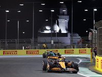 Oscar Piastri of McLaren during the Formula 1 Saudi Arabian Grand Prix at Jeddah Corniche Circuit in Jeddah, Saudi Arabia on March 9, 2024....