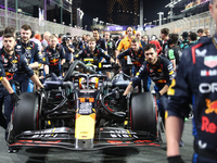 Sergio Perez of Red Bull Racing before the Formula 1 Saudi Arabian Grand Prix at Jeddah Corniche Circuit in Jeddah, Saudi Arabia on March 9,...