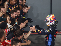 Sergio Perez of Red Bull Racing after the Formula 1 Saudi Arabian Grand Prix at Jeddah Corniche Circuit in Jeddah, Saudi Arabia on March 9,...