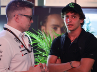 Peter Bonnington and Andrea Kimi Antonelli after the Formula 1 Saudi Arabian Grand Prix at Jeddah Corniche Circuit in Jeddah, Saudi Arabia o...