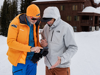 Andy Anderson, an Avalanche Forecaster with the Sierra Avalanche Center, is leading an avalanche transceiver workshop at Sugar Bowl Resort i...