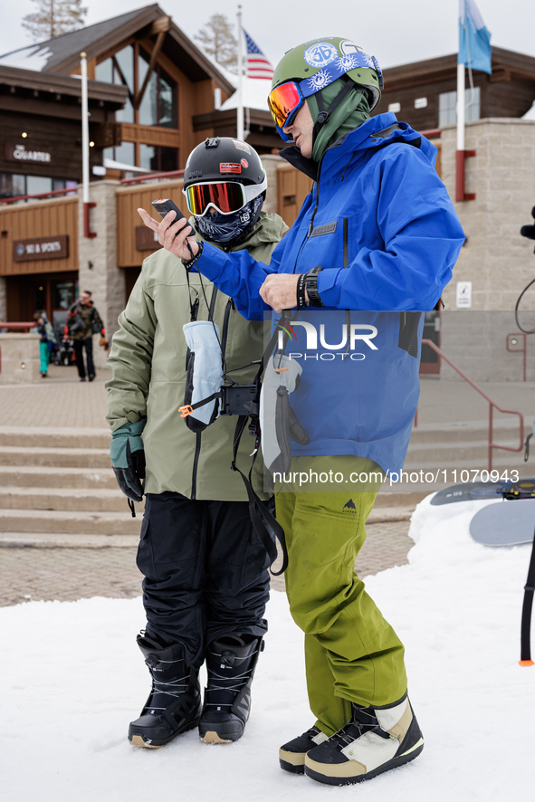 Andy Anderson, an Avalanche Forecaster with the Sierra Avalanche Center, is leading an avalanche transceiver workshop at Sugar Bowl Resort i...