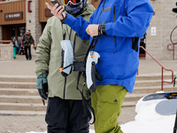 Andy Anderson, an Avalanche Forecaster with the Sierra Avalanche Center, is leading an avalanche transceiver workshop at Sugar Bowl Resort i...