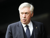 Carlo Ancelotti head coach of Real Madrid during the LaLiga EA Sports match between CA Osasuna and Real Madrid CF at Estadio El Sadar on Mar...