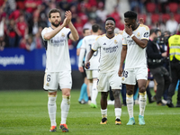 Vinicius Junior left winger of Real Madrid and Brazil celebrates victory after during the LaLiga EA Sports match between CA Osasuna and Real...