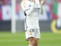 Arda Guler attacking midfield of Real Madrid and Turkey celebrates victory after the LaLiga EA Sports match between CA Osasuna and Real Madr...