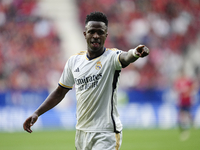 Vinicius Junior left winger of Real Madrid and Brazil during the LaLiga EA Sports match between CA Osasuna and Real Madrid CF at Estadio El...