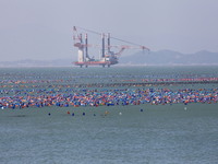 The Nanao Island Ocean Ranch is operating in Shantou, Guangdong province, China, on March 11, 2024. (