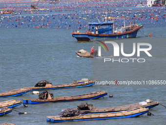 The Nanao Island Ocean Ranch is operating in Shantou, Guangdong province, China, on March 11, 2024. (