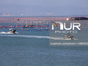 The Nanao Island Ocean Ranch is operating in Shantou, Guangdong province, China, on March 11, 2024. (