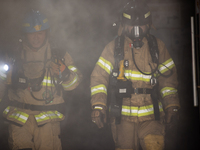 Firefighters are extinguishing a fire that has broken out at the commercial complex of Yeouido Gongjak Apartments in Seoul, South Korea, on...