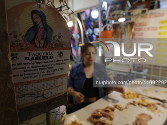 A woman is cutting chicken into pieces for sale at a market in Mexico City. Recently, the Ministry of Health of Tlaxcala in Mexico issued an...