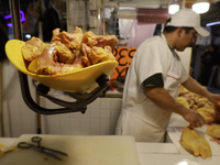 Chickens are being sold at a market in Mexico City. The Ministry of Health of Tlaxcala, Mexico, is currently issuing an epidemiological aler...