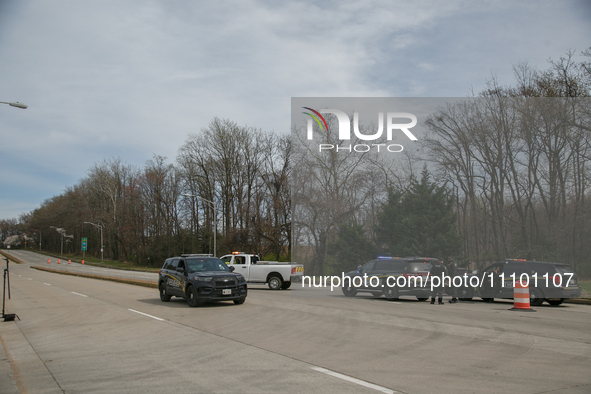 Maryland Transportation Authority Police work alongside Maryland Department of Transportation officials to deliver supplies to emergency off...