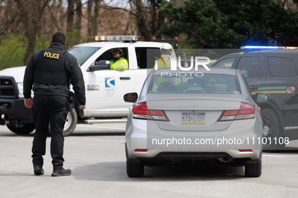 Maryland Transportation Authority Police work alongside Maryland Department of Transportation officials to deliver supplies to emergency off...