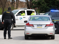 Maryland Transportation Authority Police work alongside Maryland Department of Transportation officials to deliver supplies to emergency off...