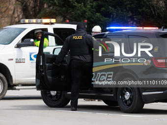 Maryland Transportation Authority Police work alongside Maryland Department of Transportation officials to deliver supplies to emergency off...