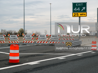 Interstate 695 in Baltimore, Maryland remains closed on March 28, 2024 after the Francis Scott Key Bridge was hit by a cargo ship which lost...