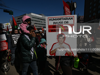 EDMONTON, CANADA - MARCH 30:
Members of the Palestinian diaspora and local activists from left-wing parties, including the Communist Party o...