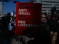 EDMONTON, CANADA - MARCH 30:
Members of the Palestinian diaspora and local activists from left-wing parties, including the Communist Party o...