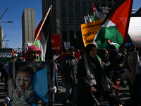 EDMONTON, CANADA - MARCH 30:
Members of the Palestinian diaspora and local activists from left-wing parties, including the Communist Party o...