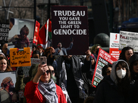 EDMONTON, CANADA - MARCH 30:
Members of the Palestinian diaspora and local activists from left-wing parties, including the Communist Party o...