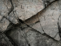 Cracks are forming in the stones in Zaporizhzhia, southeastern Ukraine, on March 30, 2024. No use in Russia. No use in Belarus. (