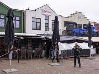 The hostage situation at the Petticoat cafe in Ede, Gelderland, Netherlands, is ending peacefully with the arrest of a suspect. A 28-year-ol...