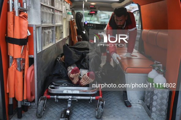 Palestinians are transporting the bodies of employees from the World Central Kitchen (WCK) non-governmental organization, including foreigne...