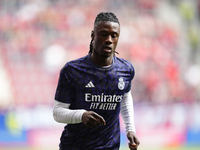 Eduardo Camavinga central midfield of Real Madrid and France during the warm-up before the LaLiga EA Sports match between CA Osasuna and Rea...