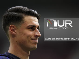 Kepa Arrizabalaga goalkeeper of Real Madrid and Spain during the warm-up before the LaLiga EA Sports match between CA Osasuna and Real Madri...