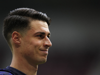 Kepa Arrizabalaga goalkeeper of Real Madrid and Spain during the warm-up before the LaLiga EA Sports match between CA Osasuna and Real Madri...