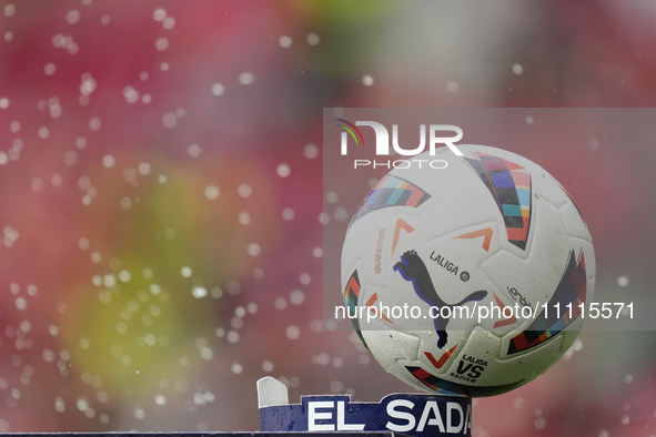 Match ball prior the LaLiga EA Sports match between CA Osasuna and Real Madrid CF at Estadio El Sadar on March 16, 2024 in Pamplona, Spain. 