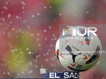 Match ball prior the LaLiga EA Sports match between CA Osasuna and Real Madrid CF at Estadio El Sadar on March 16, 2024 in Pamplona, Spain....