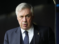 Carlo Ancelotti head coach of Real Madrid during the LaLiga EA Sports match between CA Osasuna and Real Madrid CF at Estadio El Sadar on Mar...