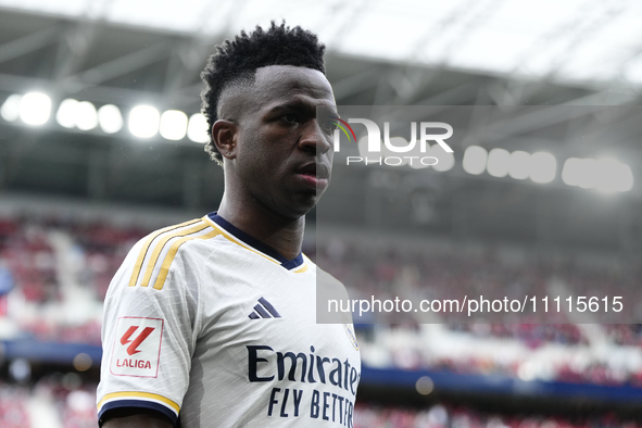 Vinicius Junior left winger of Real Madrid and Brazil during the LaLiga EA Sports match between CA Osasuna and Real Madrid CF at Estadio El...