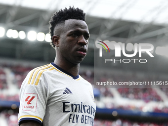 Vinicius Junior left winger of Real Madrid and Brazil during the LaLiga EA Sports match between CA Osasuna and Real Madrid CF at Estadio El...