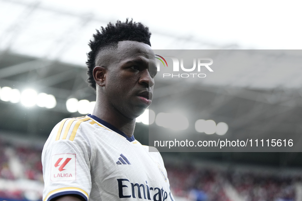 Vinicius Junior left winger of Real Madrid and Brazil during the LaLiga EA Sports match between CA Osasuna and Real Madrid CF at Estadio El...