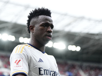 Vinicius Junior left winger of Real Madrid and Brazil during the LaLiga EA Sports match between CA Osasuna and Real Madrid CF at Estadio El...