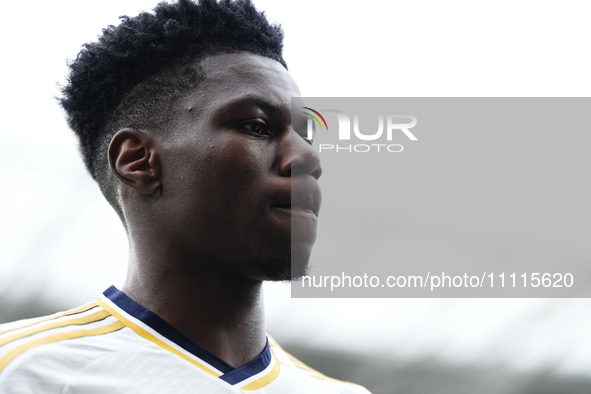 Aurelien Tchouameni defensive midfield of Real Madrid and France during the LaLiga EA Sports match between CA Osasuna and Real Madrid CF at...