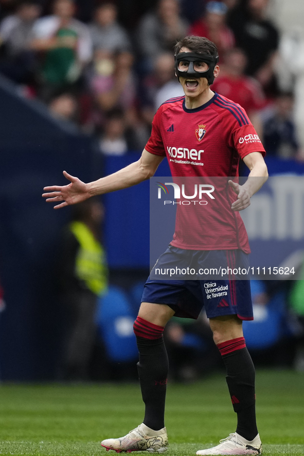 Ante Budimir centre-forward of Osasuna and Croatia during the LaLiga EA Sports match between CA Osasuna and Real Madrid CF at Estadio El Sad...