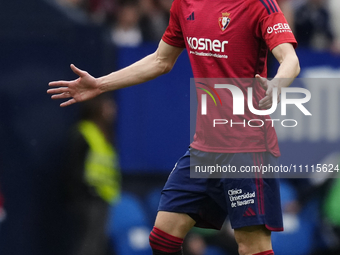 Ante Budimir centre-forward of Osasuna and Croatia during the LaLiga EA Sports match between CA Osasuna and Real Madrid CF at Estadio El Sad...