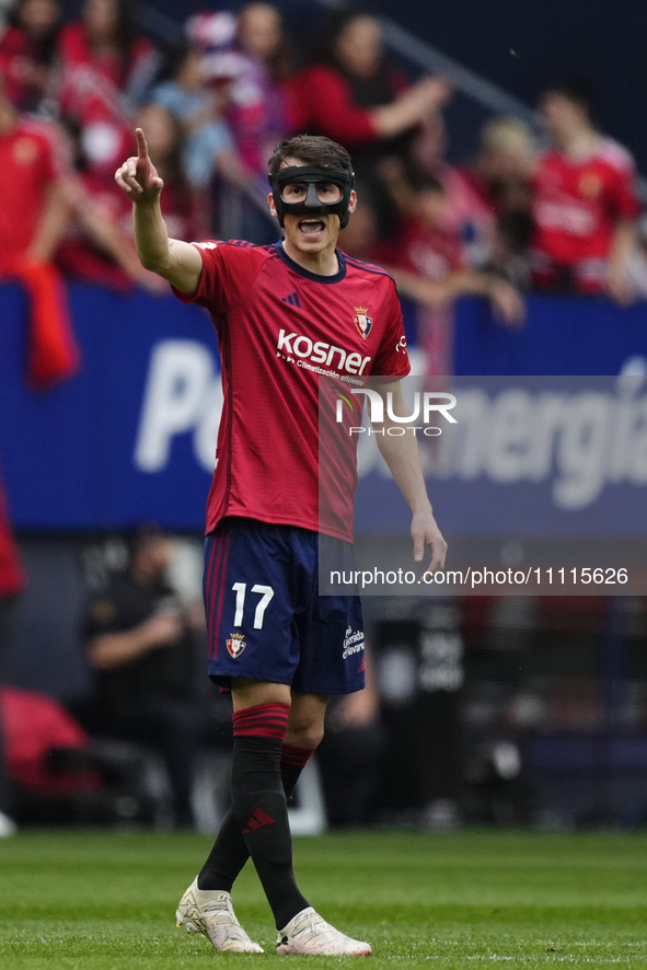 Ante Budimir centre-forward of Osasuna and Croatia during the LaLiga EA Sports match between CA Osasuna and Real Madrid CF at Estadio El Sad...