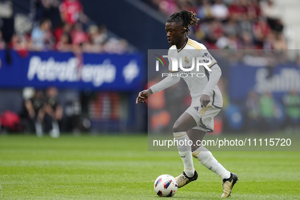 Eduardo Camavinga central midfield of Real Madrid and France during the LaLiga EA Sports match between CA Osasuna and Real Madrid CF at Esta...