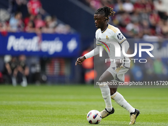 Eduardo Camavinga central midfield of Real Madrid and France during the LaLiga EA Sports match between CA Osasuna and Real Madrid CF at Esta...