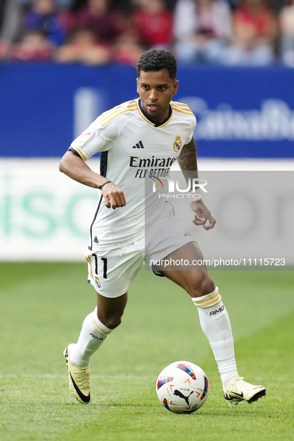 Rodrygo Goes right winger of Real Madrid and Brazil during the LaLiga EA Sports match between CA Osasuna and Real Madrid CF at Estadio El Sa...